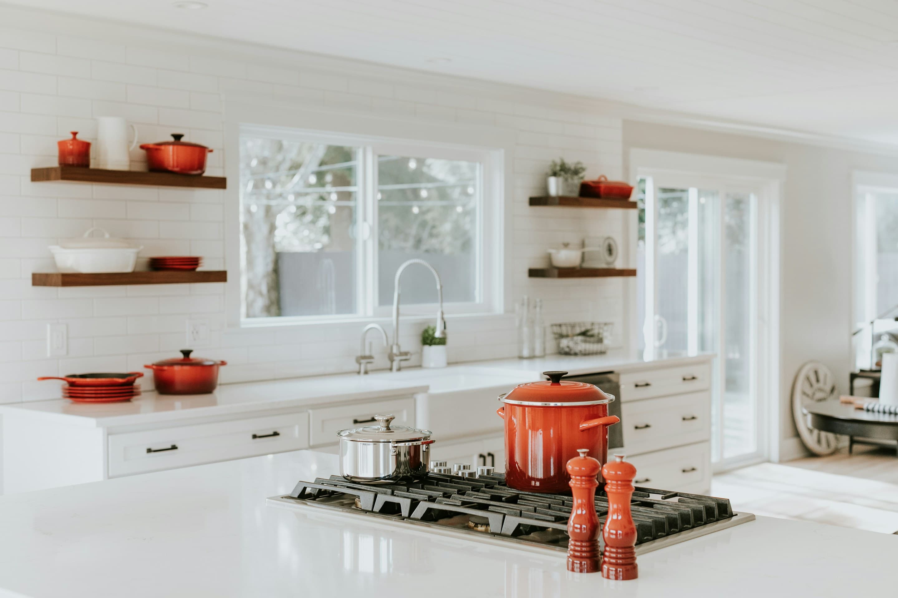A residential kitchen in the Indianapolis area after a cleaning